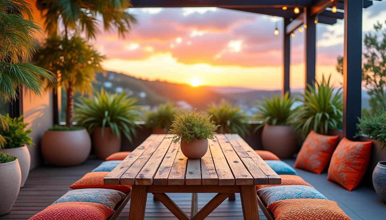 découvrez des idées inspirantes pour transformer votre terrasse en hauteur en béton en un véritable oasis de confort et de style. du mobilier moderne aux touches verdoyantes, apprenez à aménager cet espace extérieur pour en faire un lieu de détente unique et accueillant.