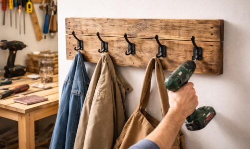 DIY Déco : comment fabriquer un porte-manteau mural avec une palette en bois