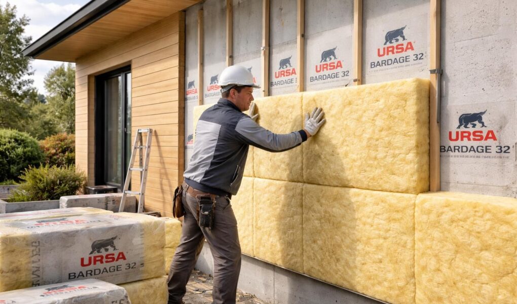 ursa bardage 32 : laine de verre performante et durable pour une isolation extérieure optimale, assurant confort thermique et économies d'énergie.