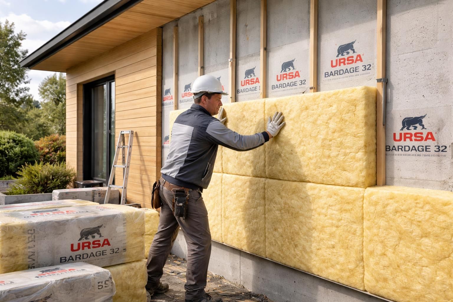 ursa bardage 32 : laine de verre performante et durable pour une isolation extérieure optimale, assurant confort thermique et économies d'énergie.