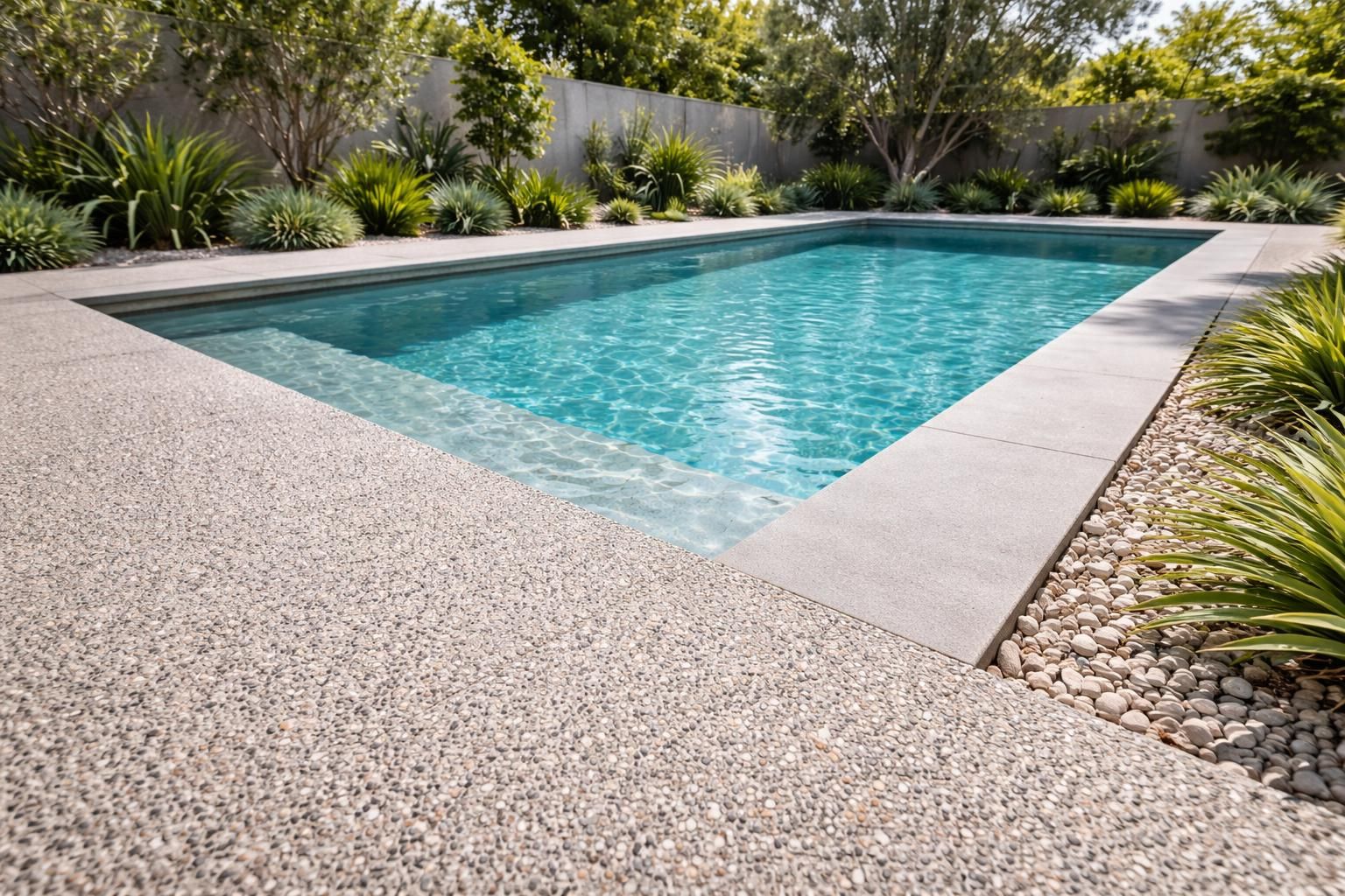 découvrez pourquoi le béton désactivé est le revêtement idéal autour de votre piscine : esthétique, antidérapant et durable pour un espace extérieur sécurisé et élégant.