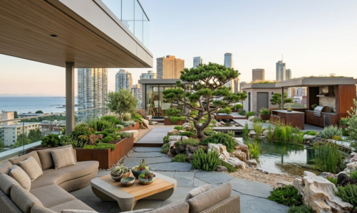 Le jardin zen à la maison: l&rsquo;acier corten comme élément de style