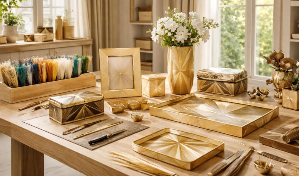 découvrez l'art raffiné de la marqueterie de paille et apprenez à créer des objets déco de luxe uniques directement chez vous. alliez tradition et élégance pour sublimer votre intérieur.