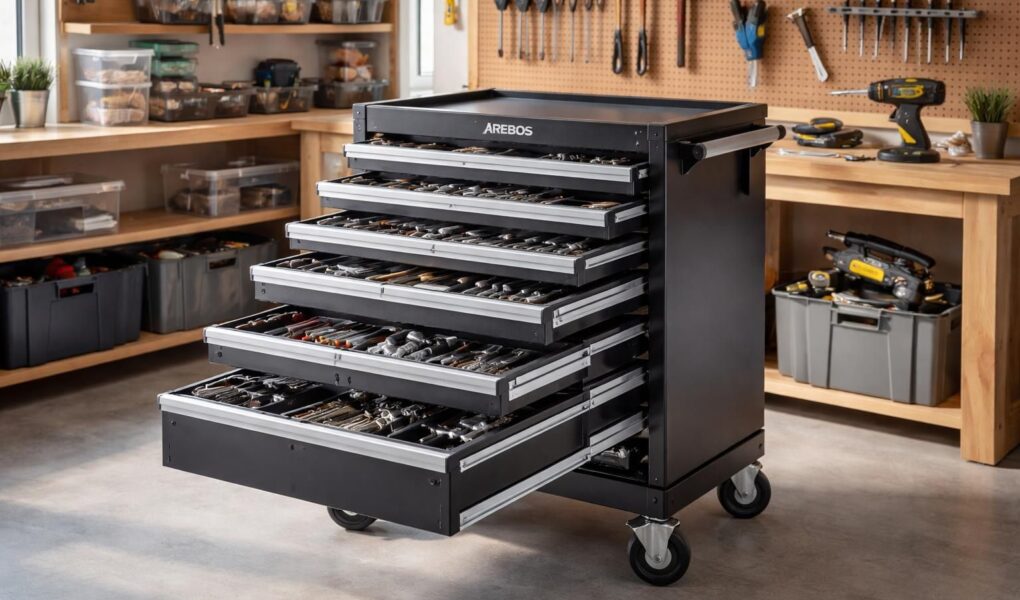 découvrez la servante arebos 7 tiroirs, l'alliée idéale pour organiser votre atelier efficacement tout en bénéficiant du meilleur prix. robustesse et praticité au rendez-vous.