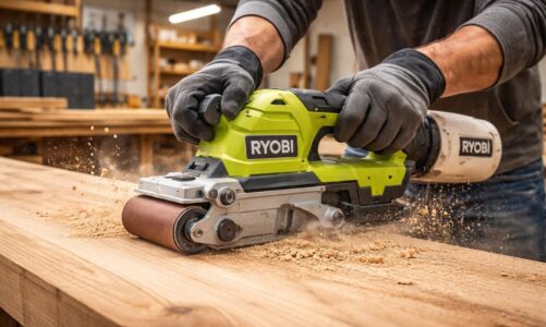 Test de la ponceuse à bandes Ryobi : de la puissance pour vos grands décapages