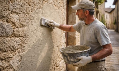 Enduit de façade à la main : méthode traditionnelle pour un beau grain