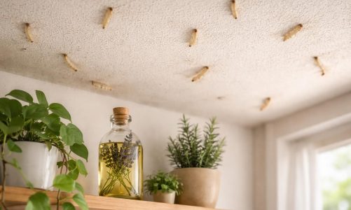 Larves de mites au plafond : comment adopter une approche écologique pour les traiter